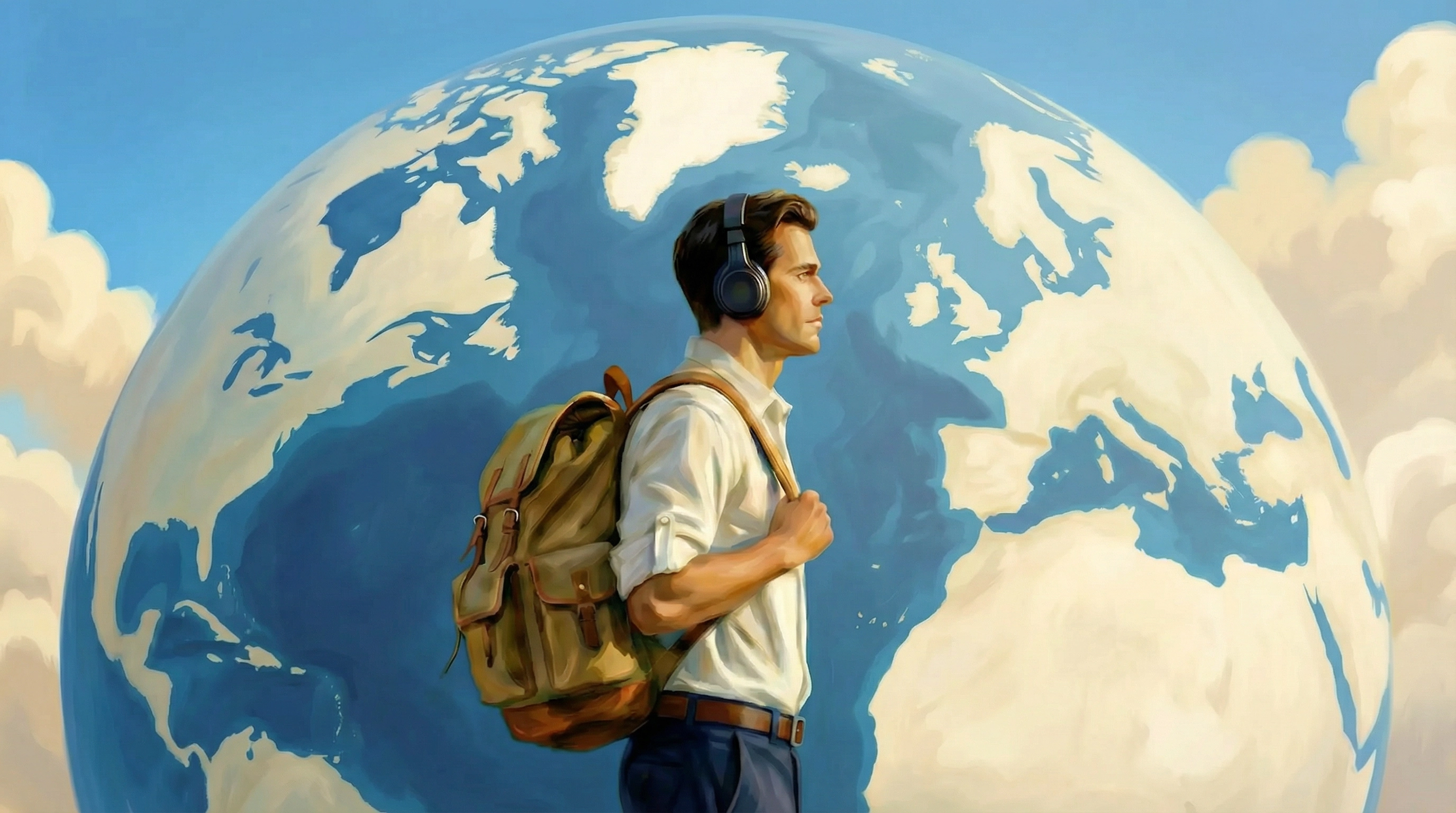 International traveler managing multi-currency finances